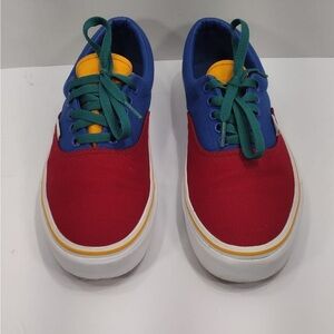 Vans Colorful Kids Sneakers size 7.5 men 9 women pre owned Exellent condition